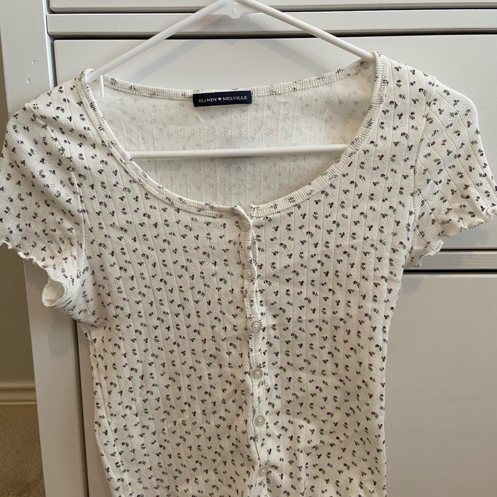 Brandt melville flower zelly top